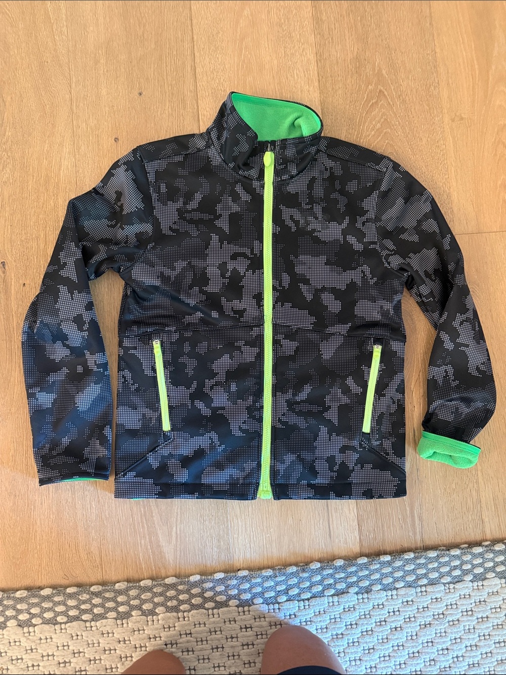 Under Armour Black Pixel insulated Camo Jacket with Lime Trim